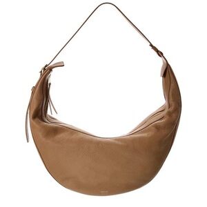 Khaite Augustina Leather Hobo Bag in Hazelnut Large